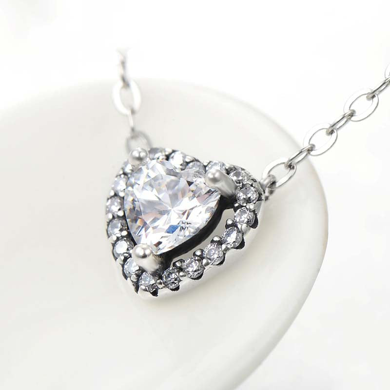 Clear Heart Necklace