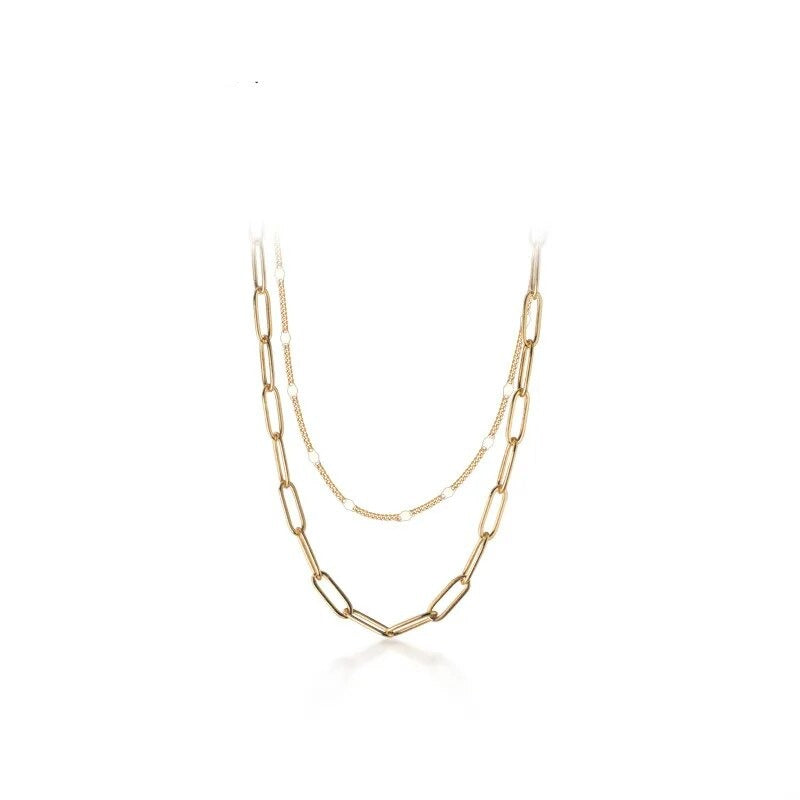 Double Layer Link Chain Necklace