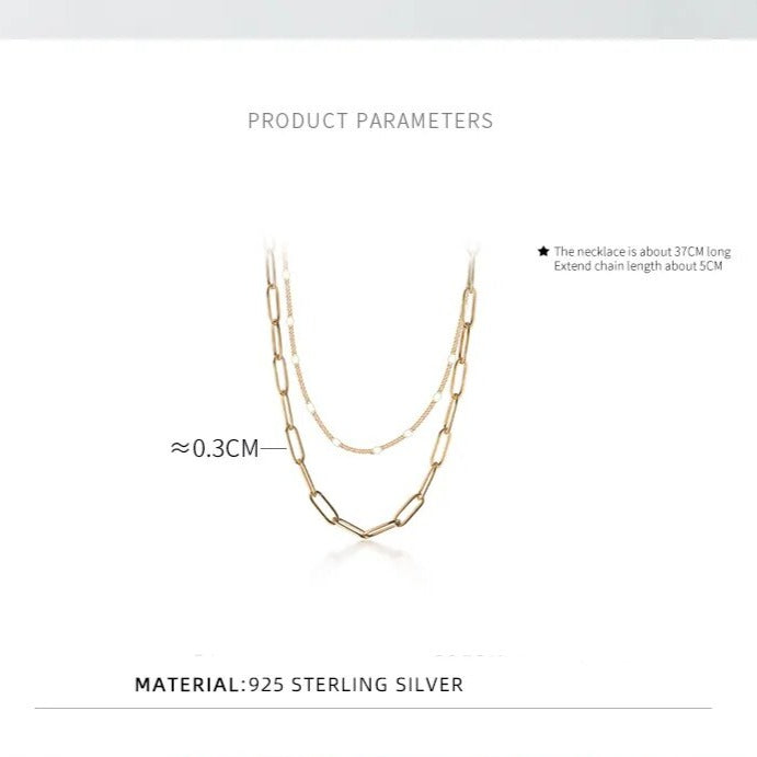 Double Layer Link Chain Necklace
