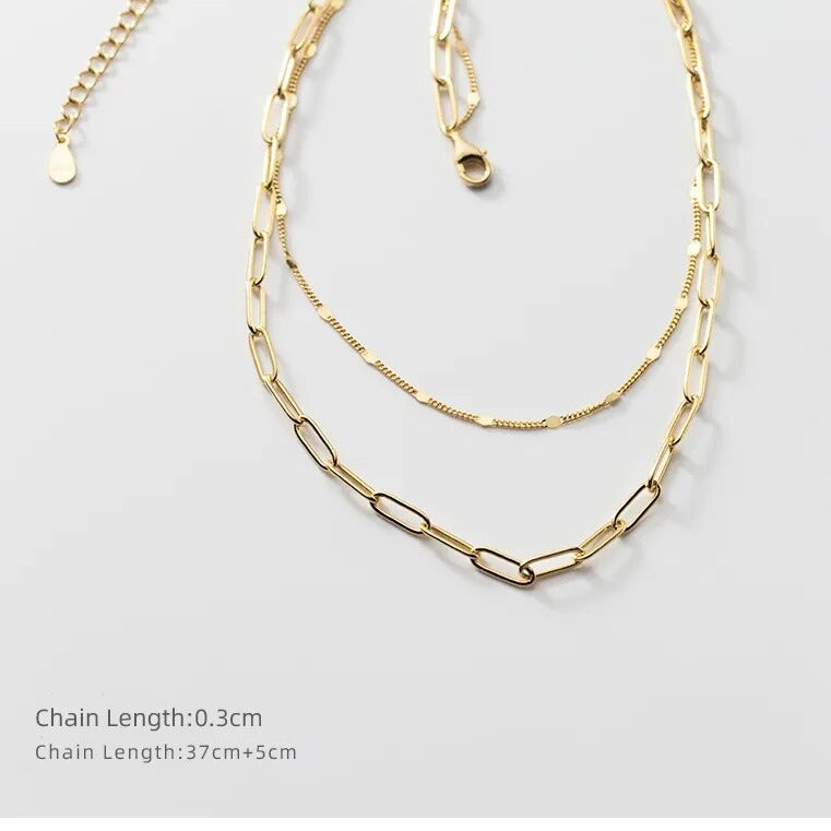 Double Layer Link Chain Necklace