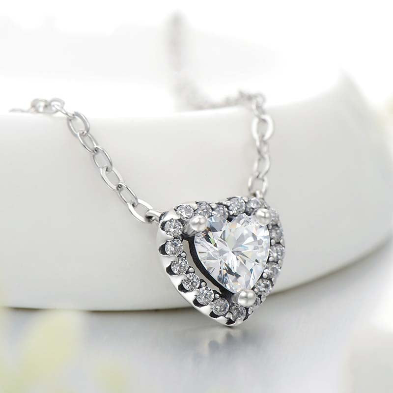 Clear Heart Necklace