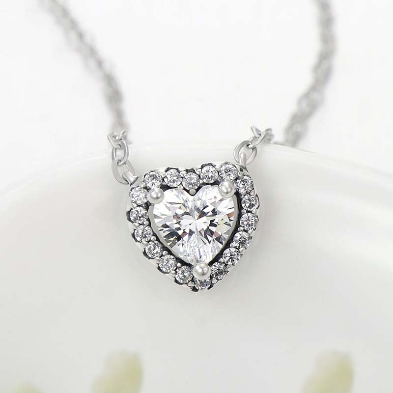Clear Heart Necklace