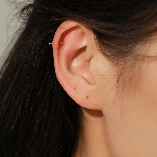 Tiny Ear Bone Stud Earrings