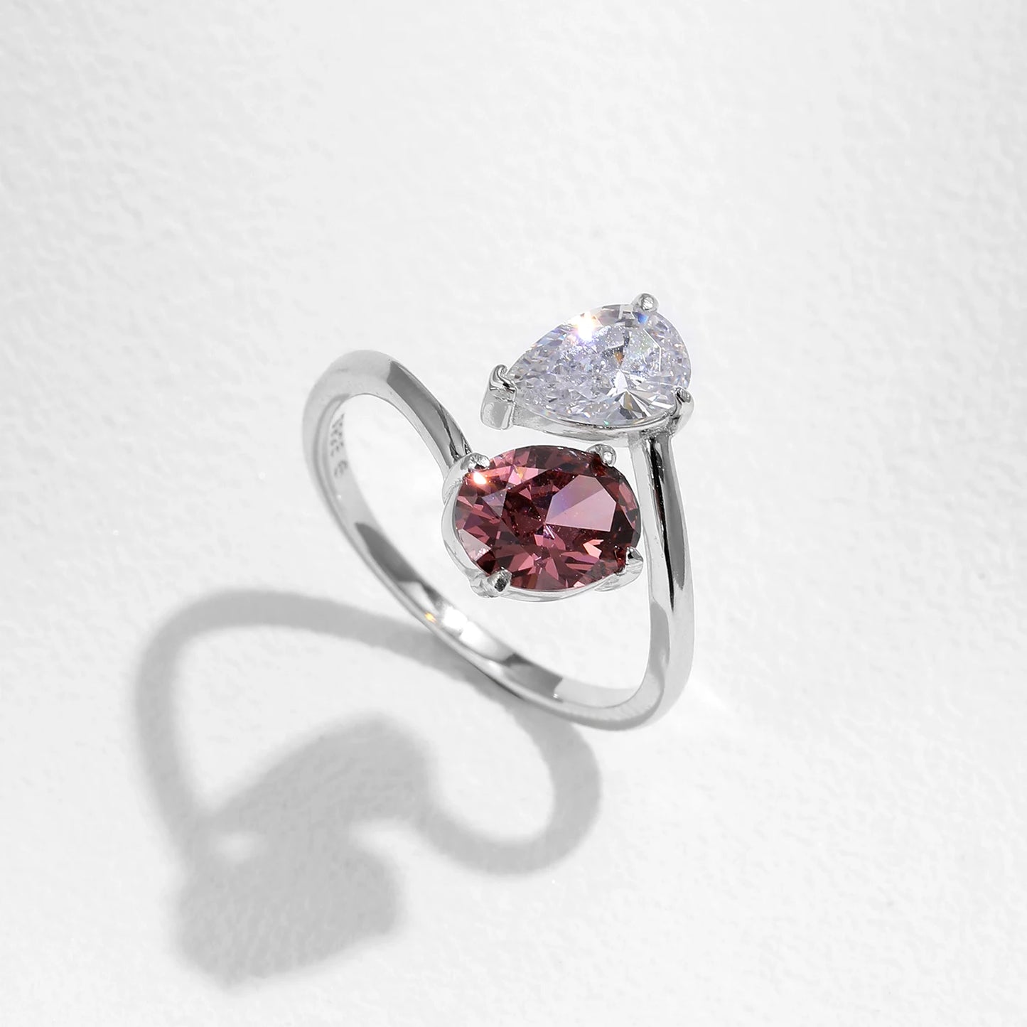 Dazzling Oval & Water Drop Ring