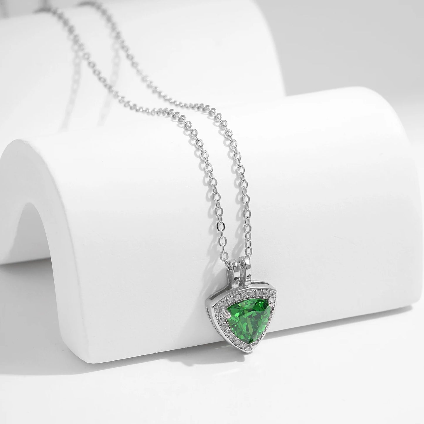 Triangle Green Necklace