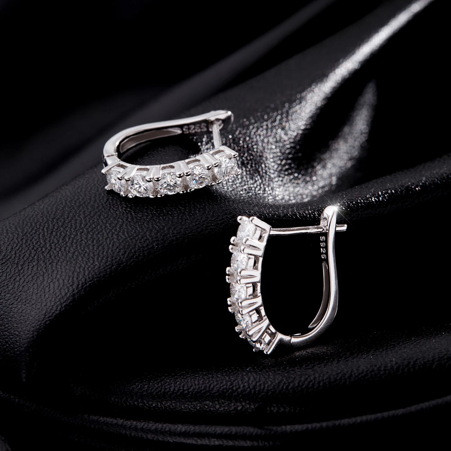 U Shape D Color Moissanite Earrings