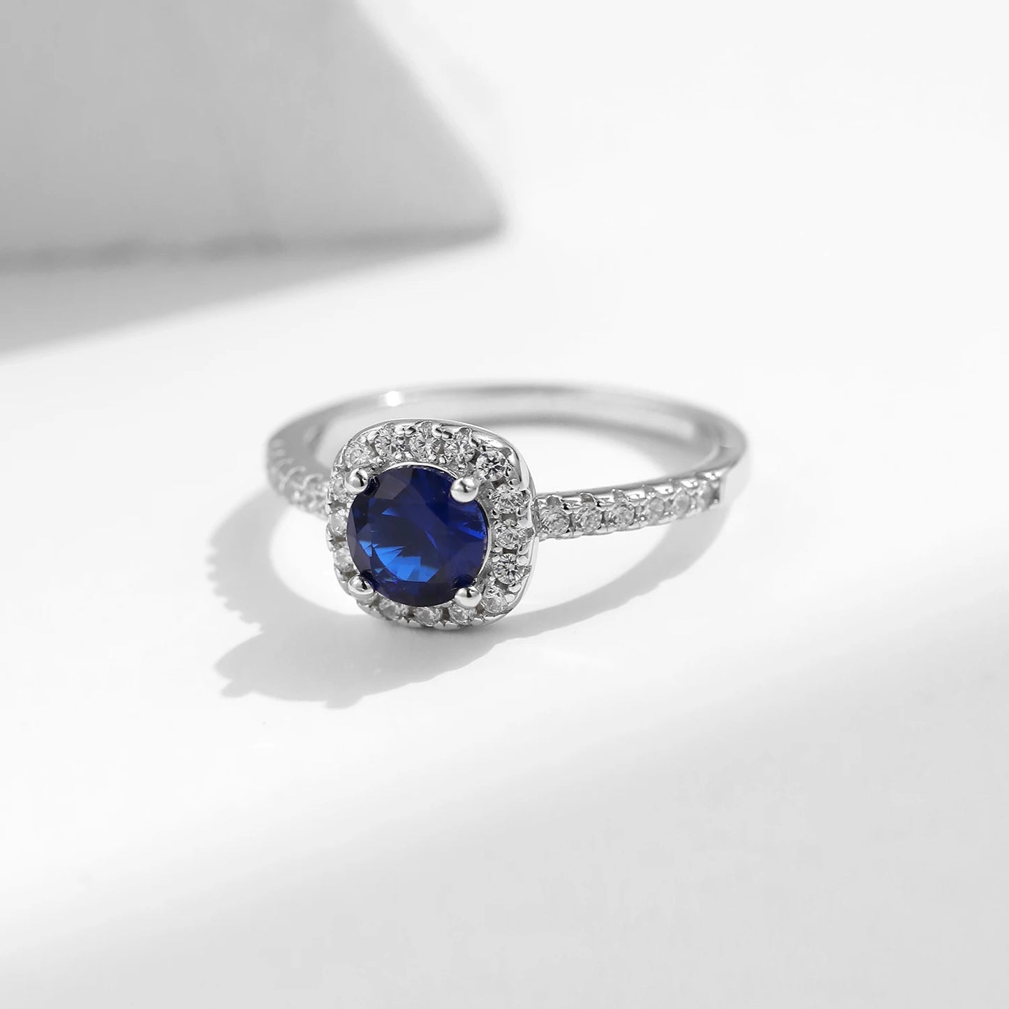 Artistic Sparkling Blue Ring