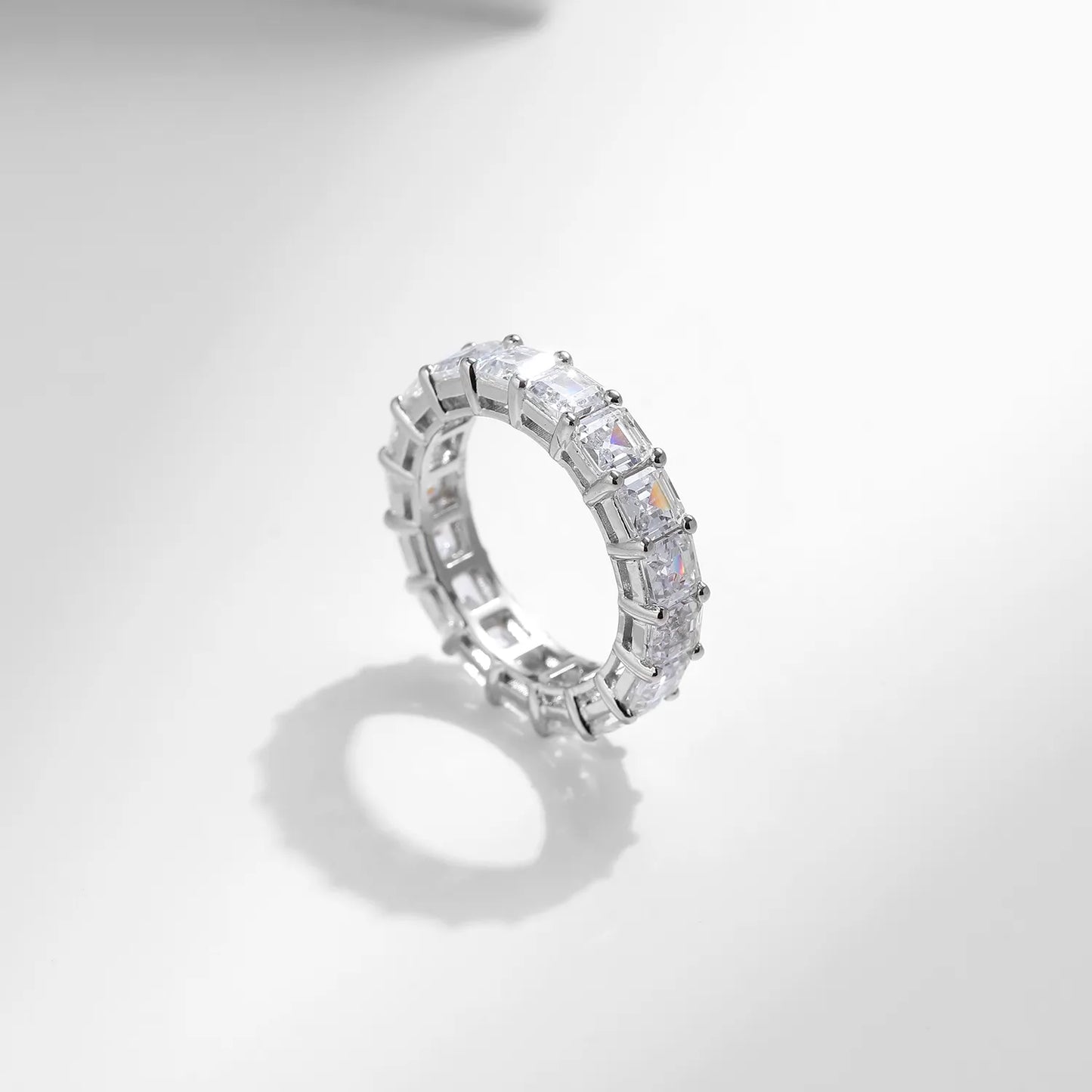 Luxury Emerald Cut Square Ring