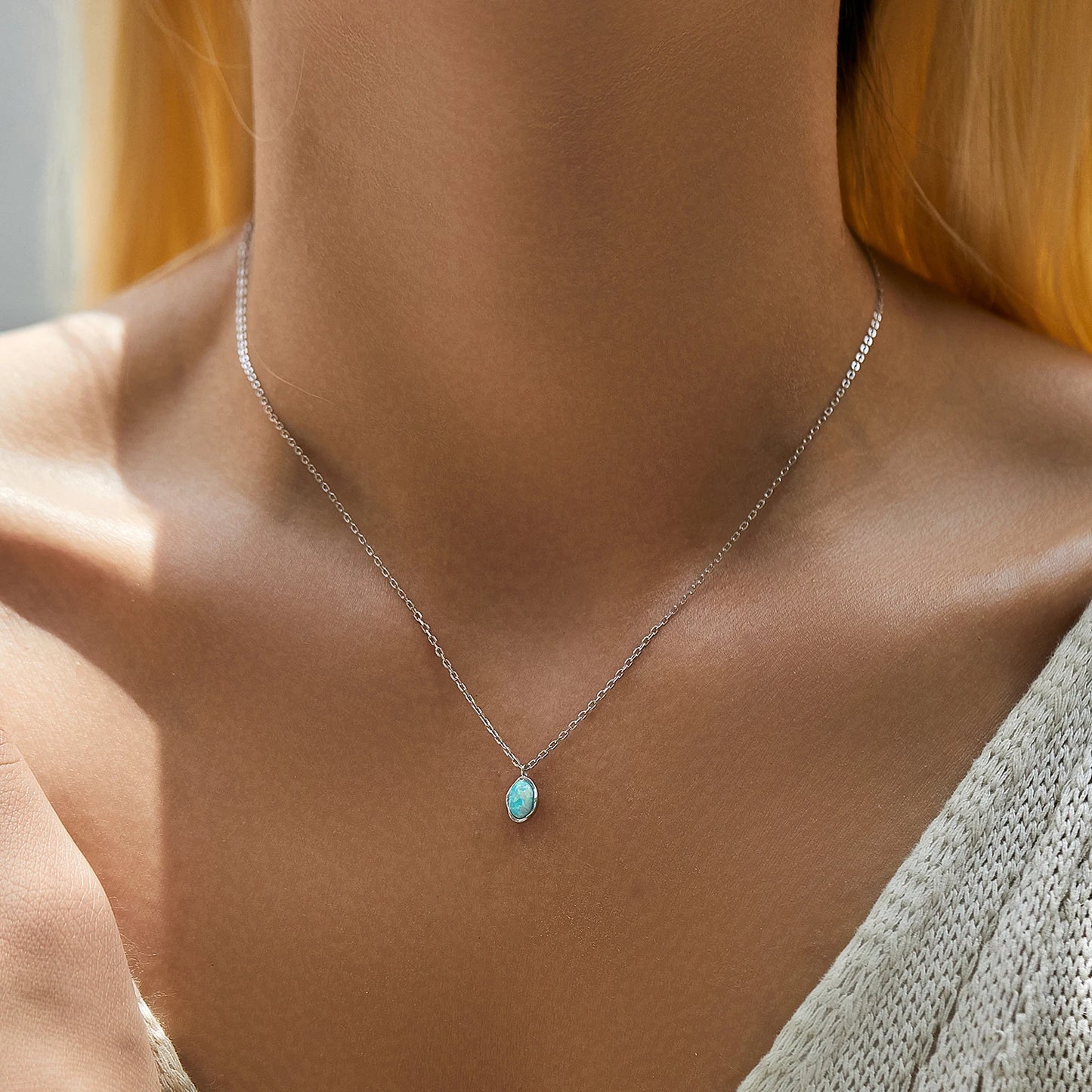 Vintage Rippled Opal Necklace