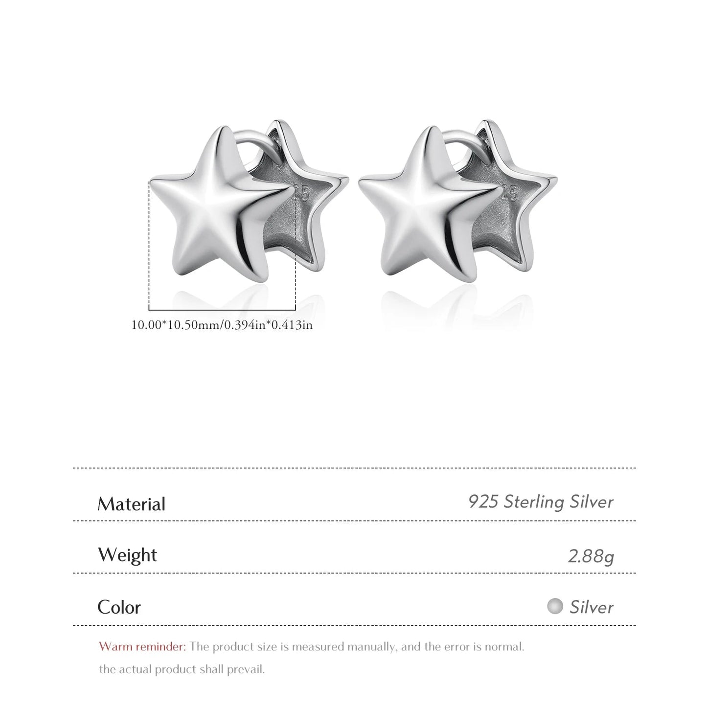 Simple Double Side Mirror Earrings