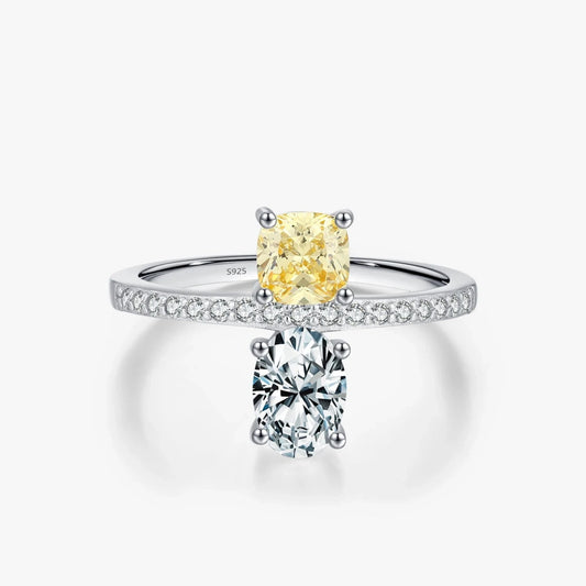 Square & Oval Contrast Ring