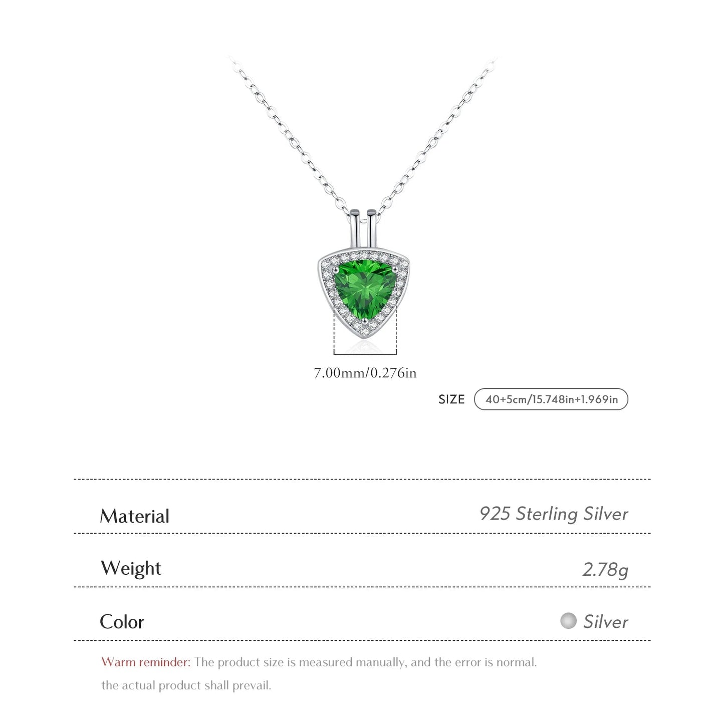 Triangle Green Necklace