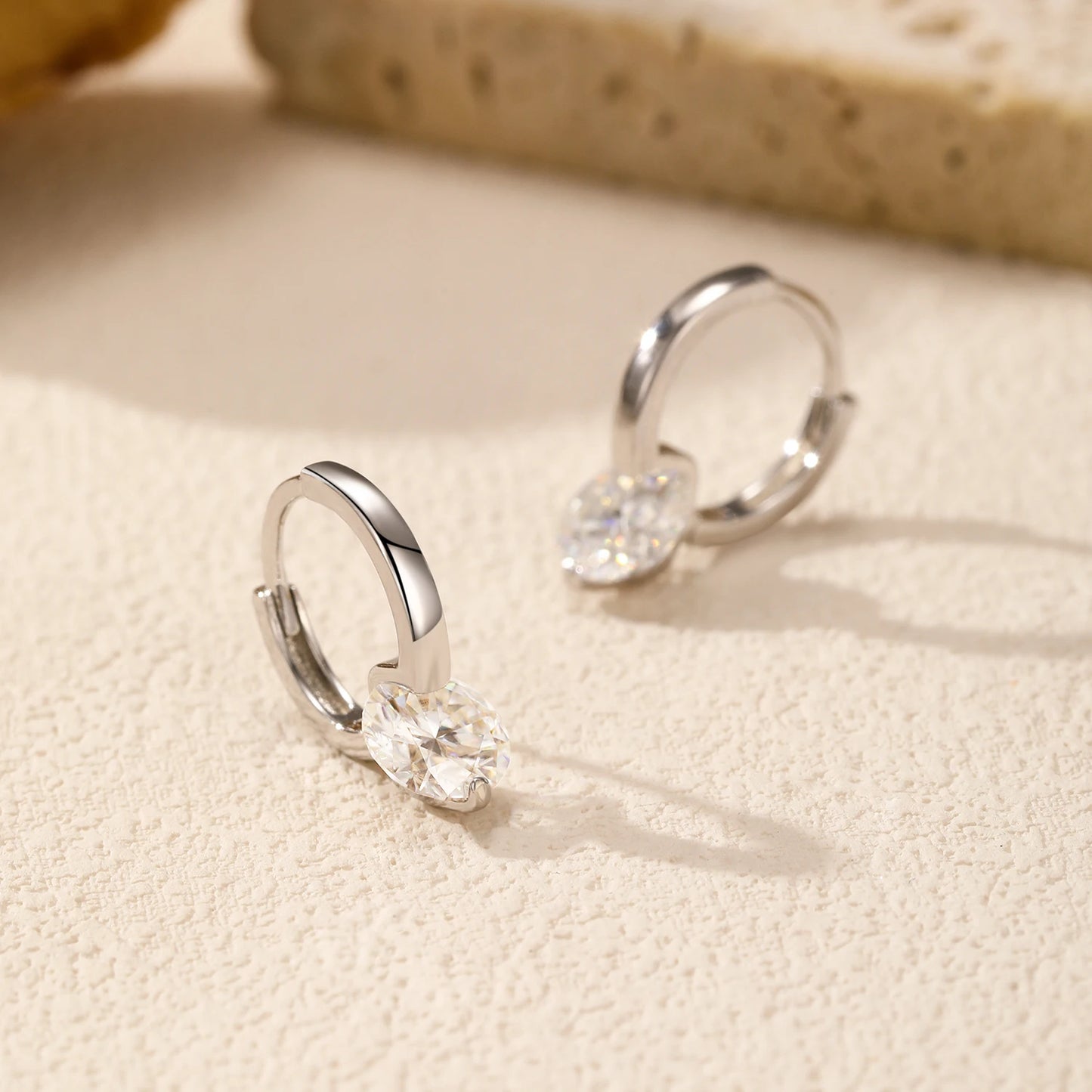Mojo Moissanite Hoop Earrings