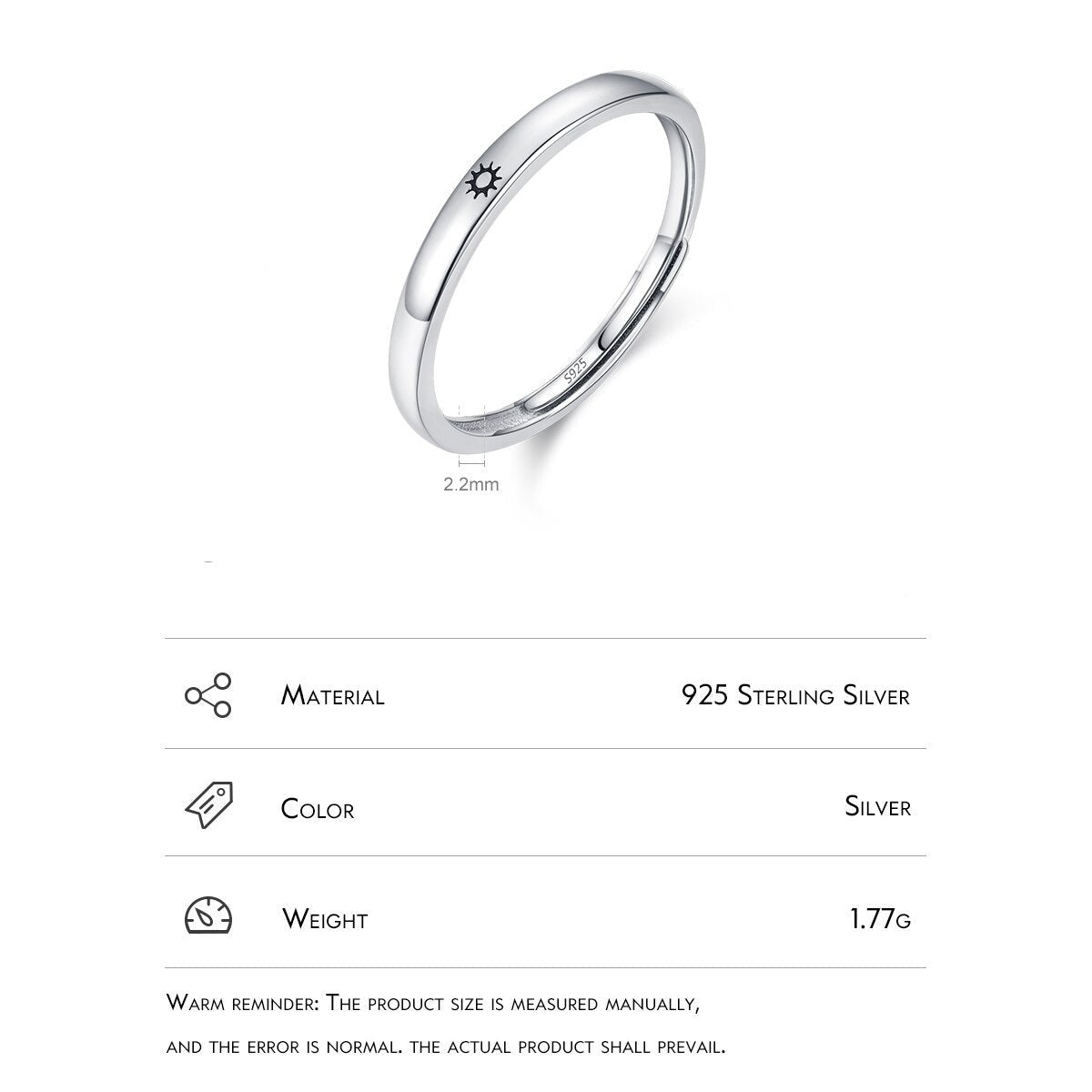 Romantic Moon Sun Rings For Couple