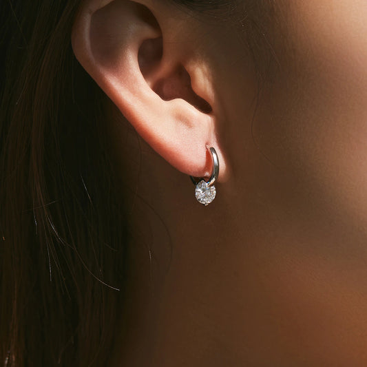 Mojo Moissanite Hoop Earrings