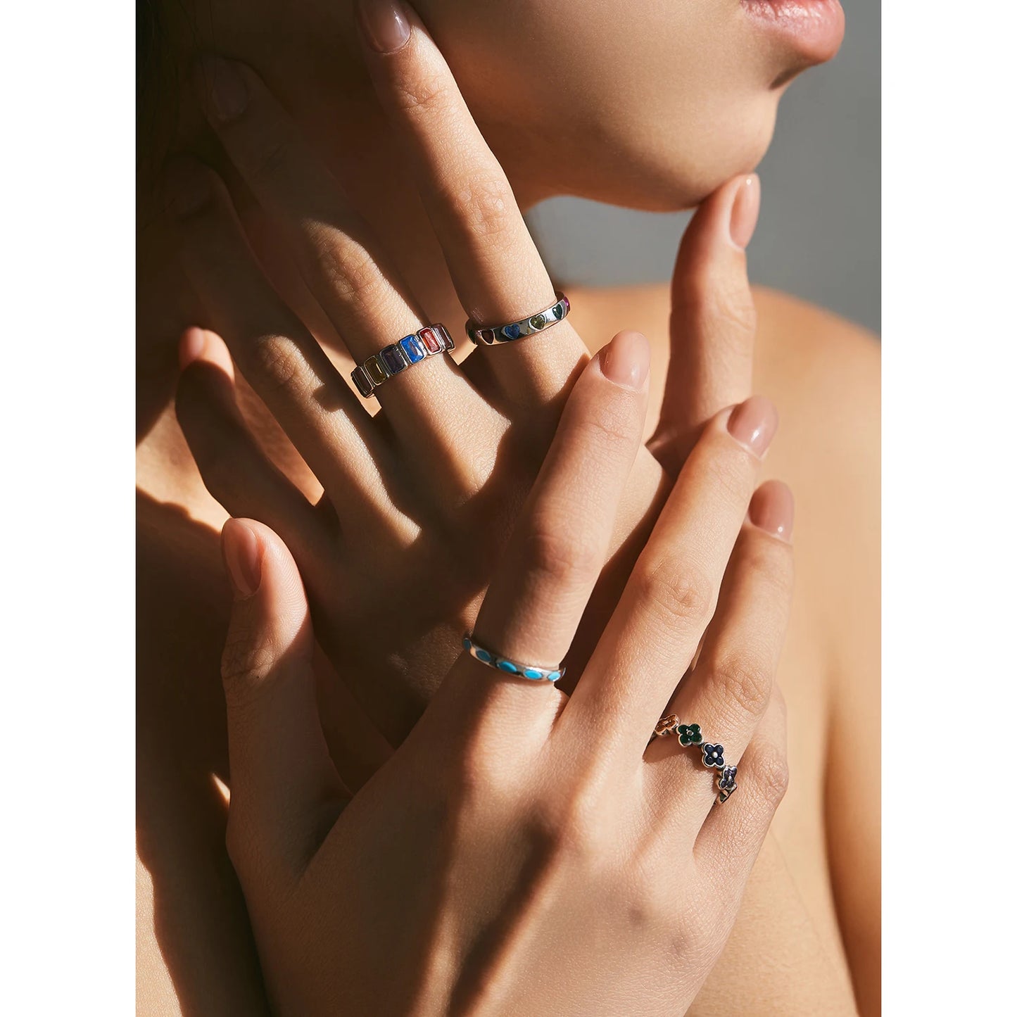Leaf, Clover, Heart & Eternity Stackable Ring