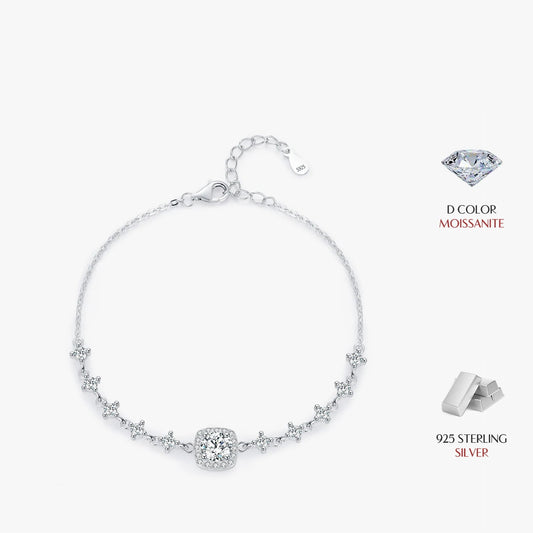 Luxury 0.8CT D Color Moissanite Bracelet