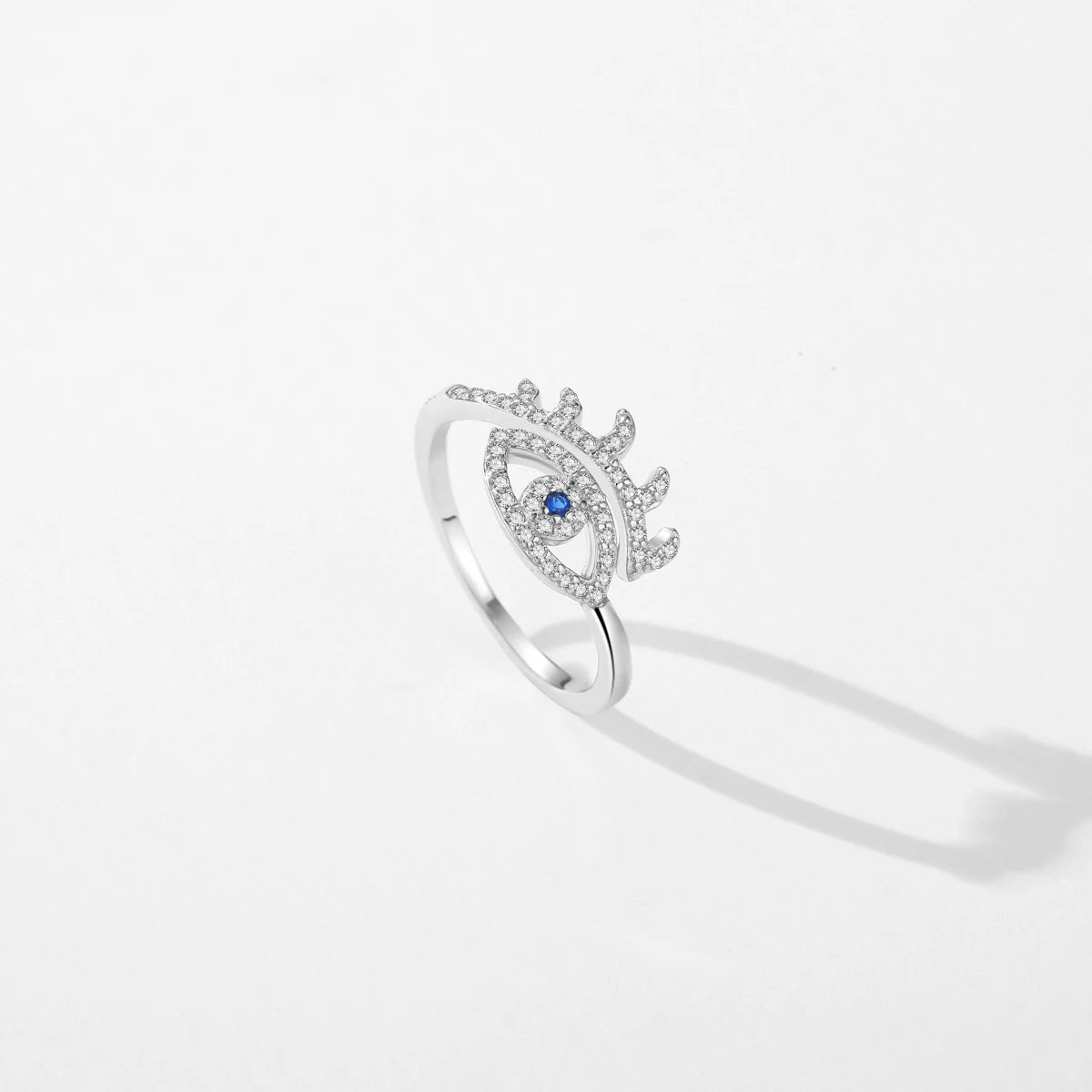 Blue Eye Eyelash Adjustable Ring