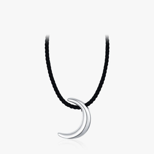 Simple Moon Long Chain Necklace