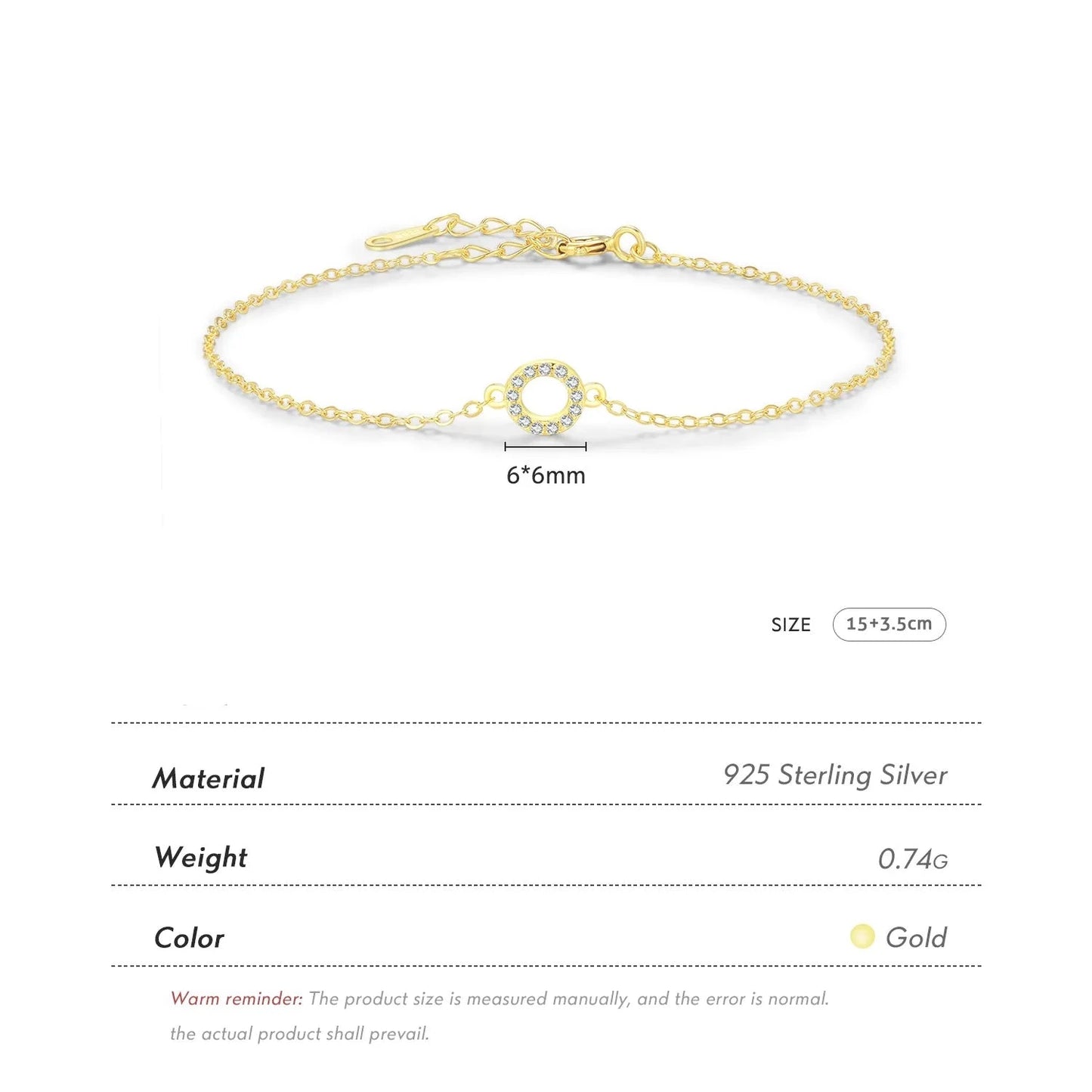 Hollow Circle Gold Bracelets