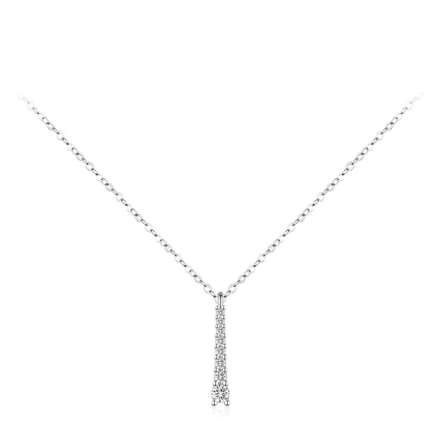 Minimalist D Color Moissanite Lab Diamond Necklace