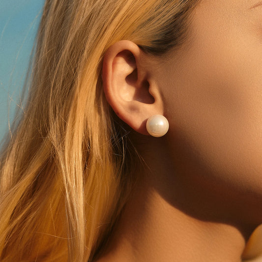Elegant Pearl Stud Earrings