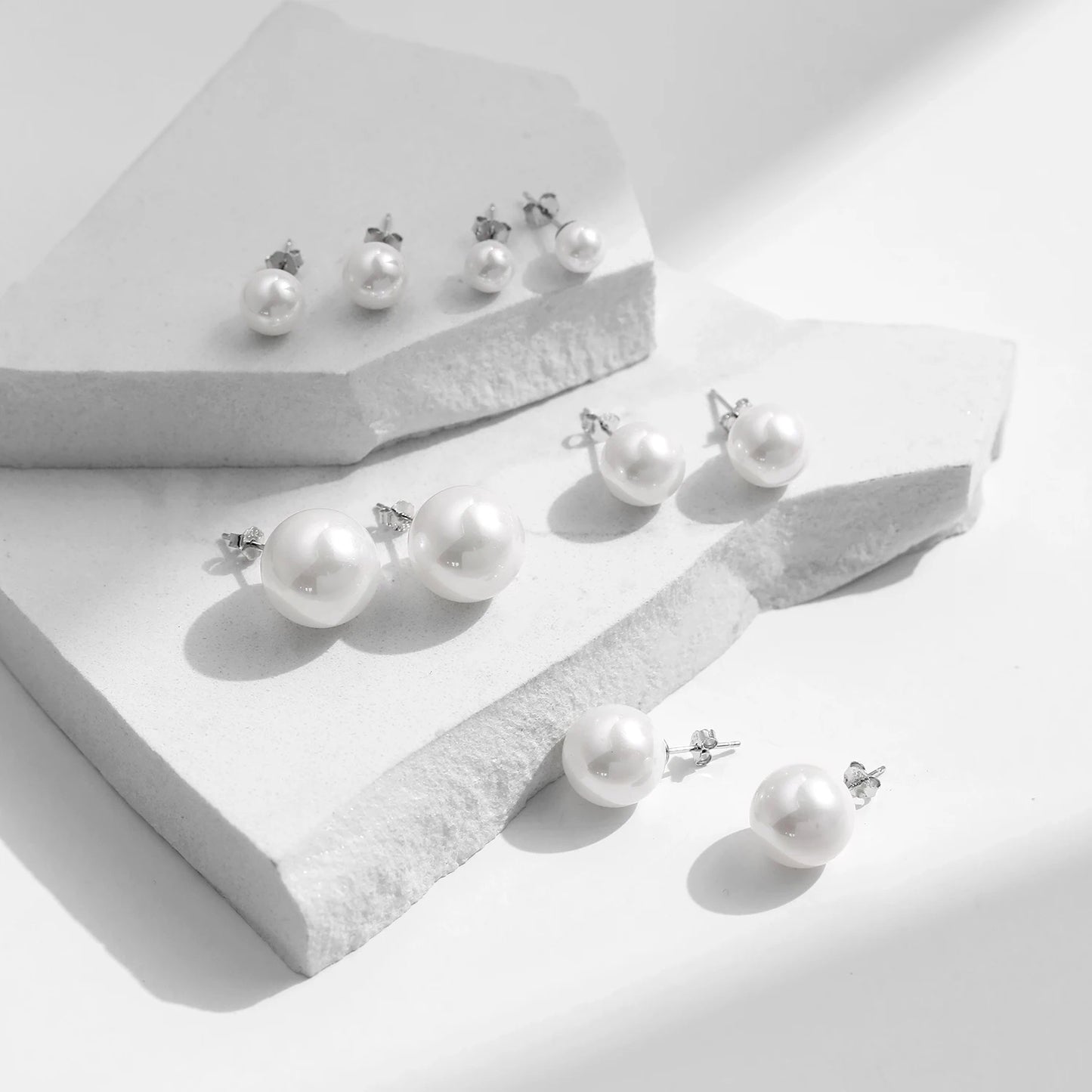 Elegant Pearl Stud Earrings