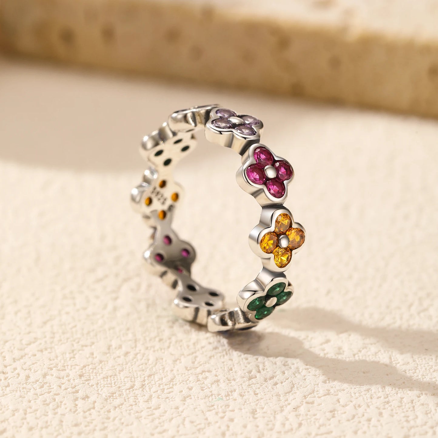 Leaf, Clover, Heart & Eternity Stackable Ring