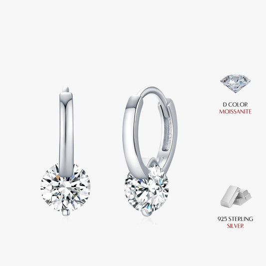 Mojo Moissanite Hoop Earrings