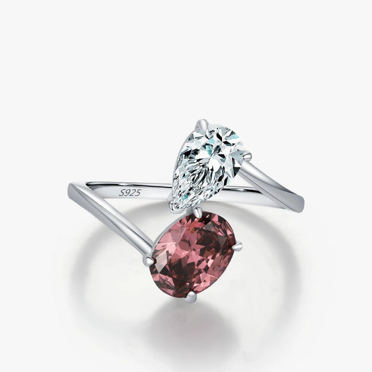 Dazzling Oval & Water Drop Ring