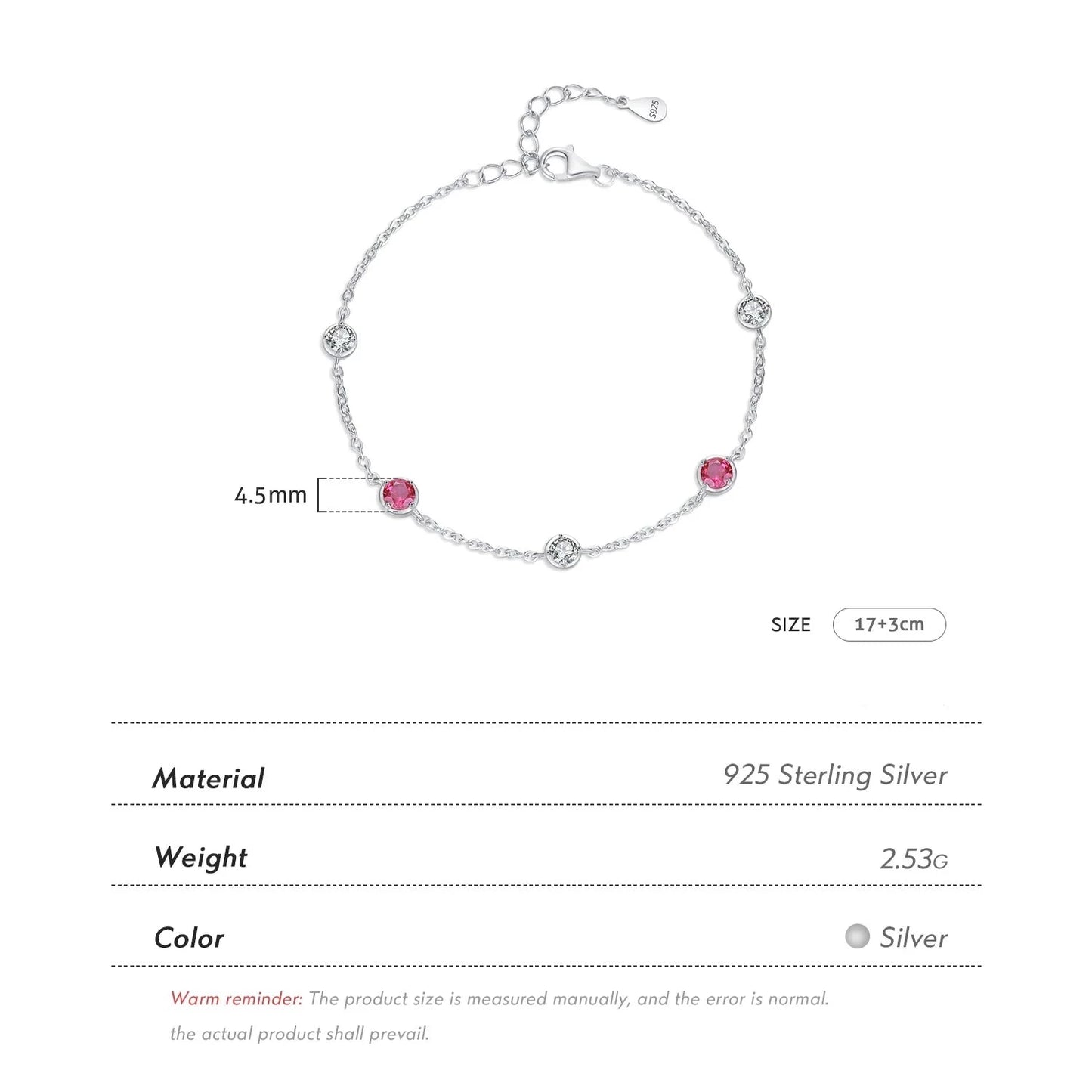 Round&Round White&Red Bracelet