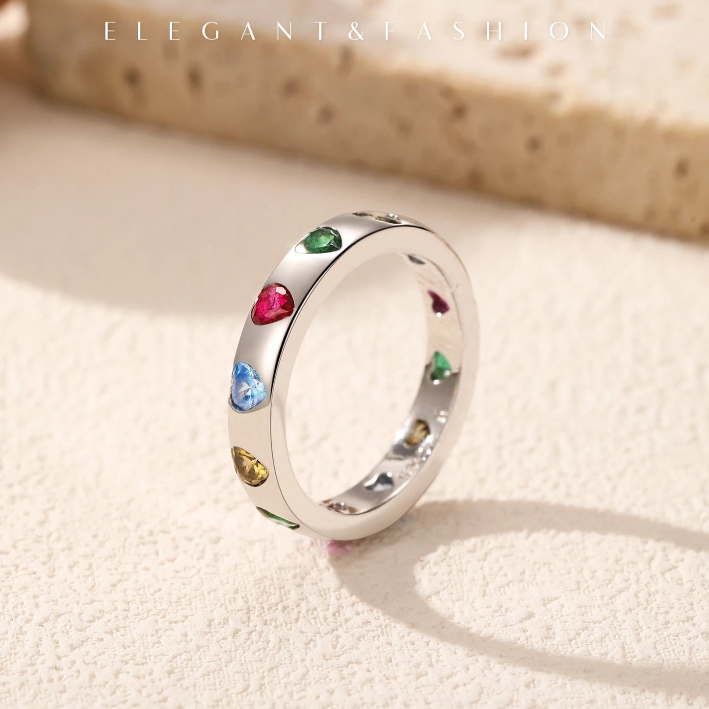 Leaf, Clover, Heart & Eternity Stackable Ring