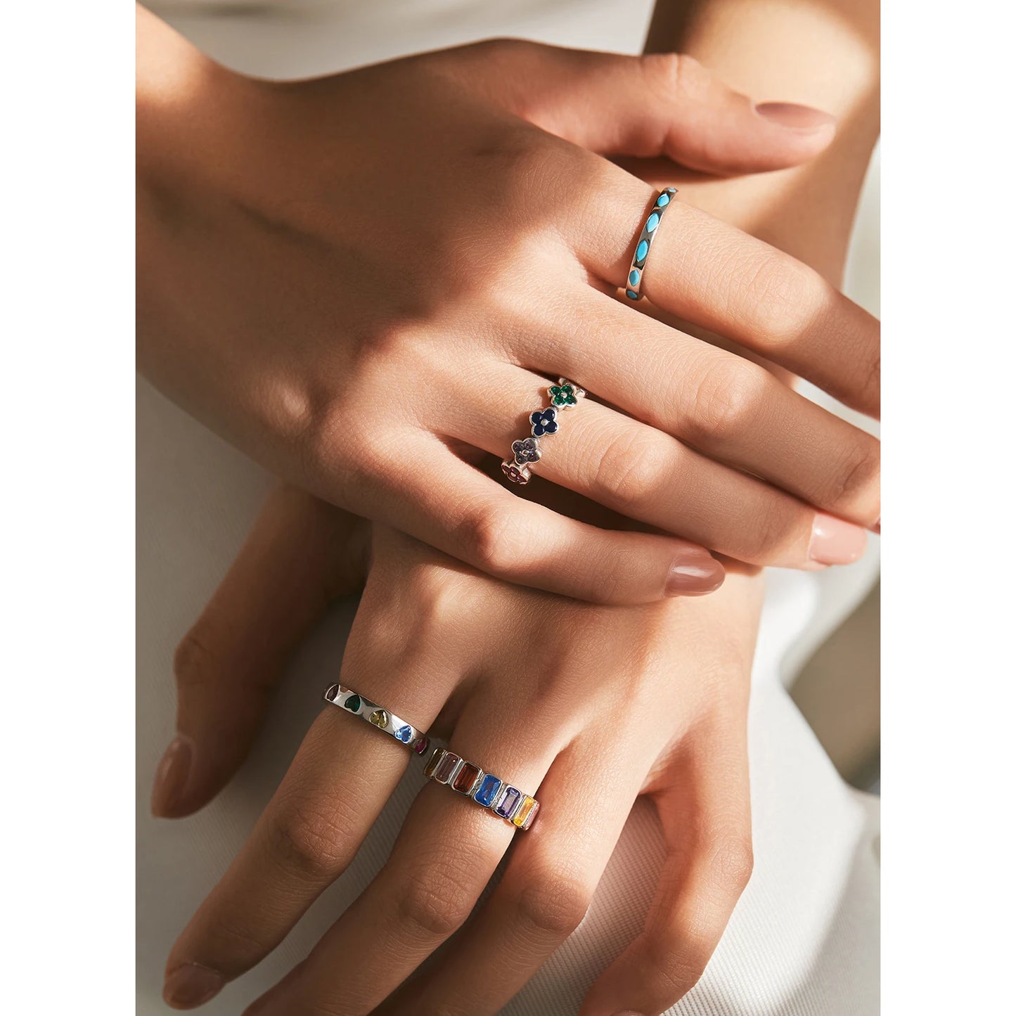 Leaf, Clover, Heart & Eternity Stackable Ring