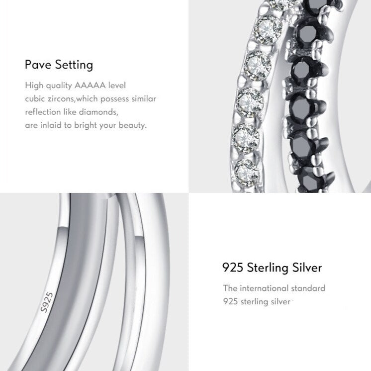 Black And White Earrings