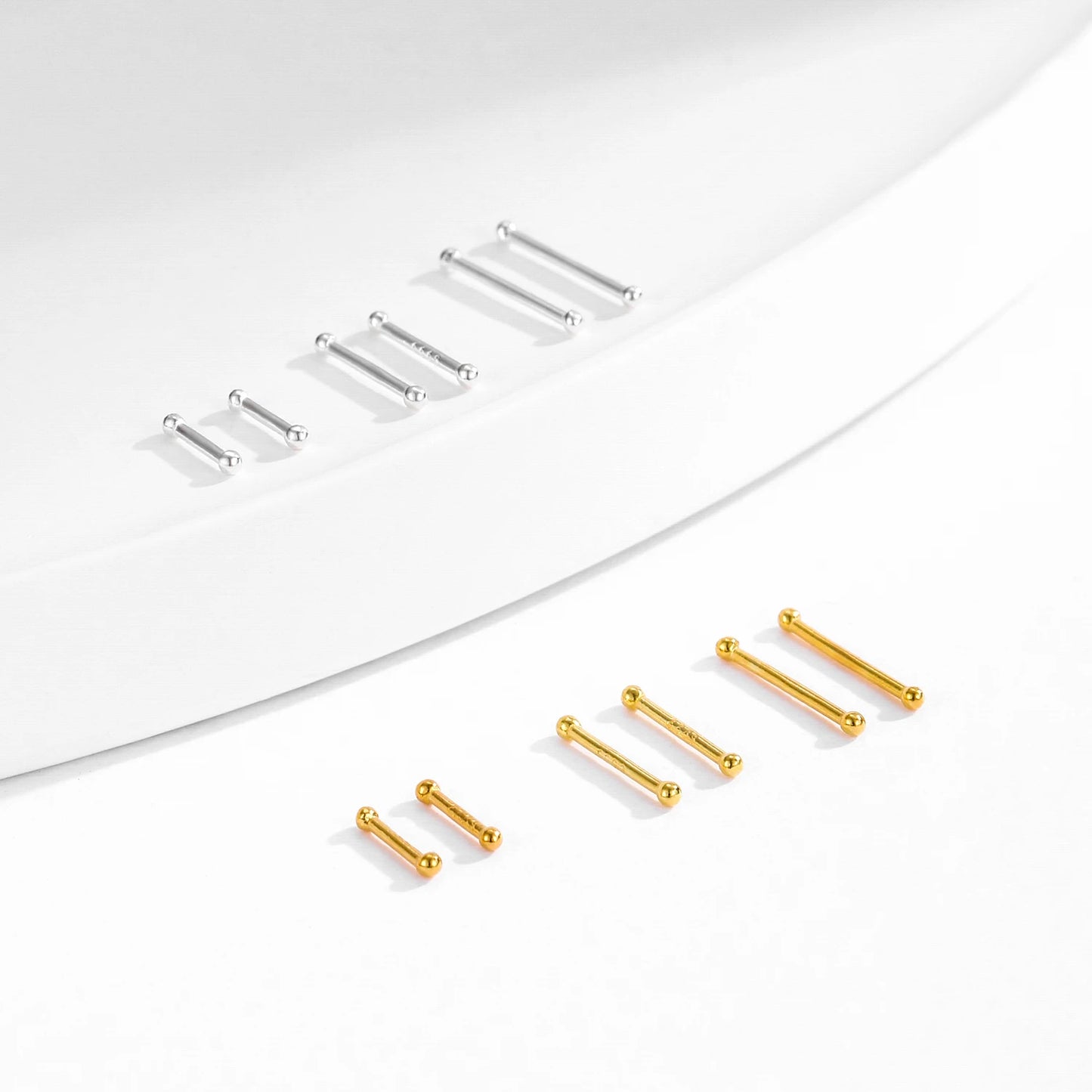 Tiny Ear Bone Stud Earrings