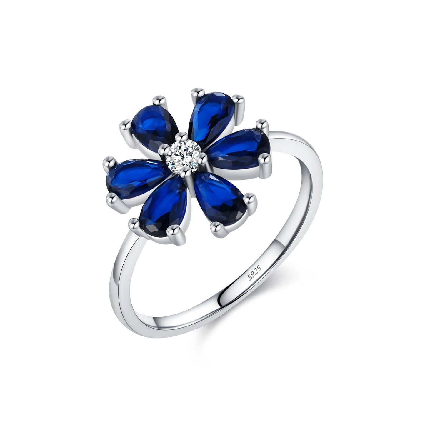 Royal Blue Flower Ring