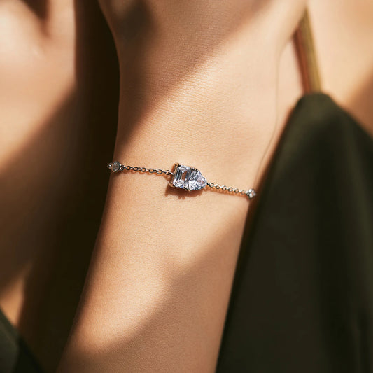 Hearts & Rectangle Bracelet