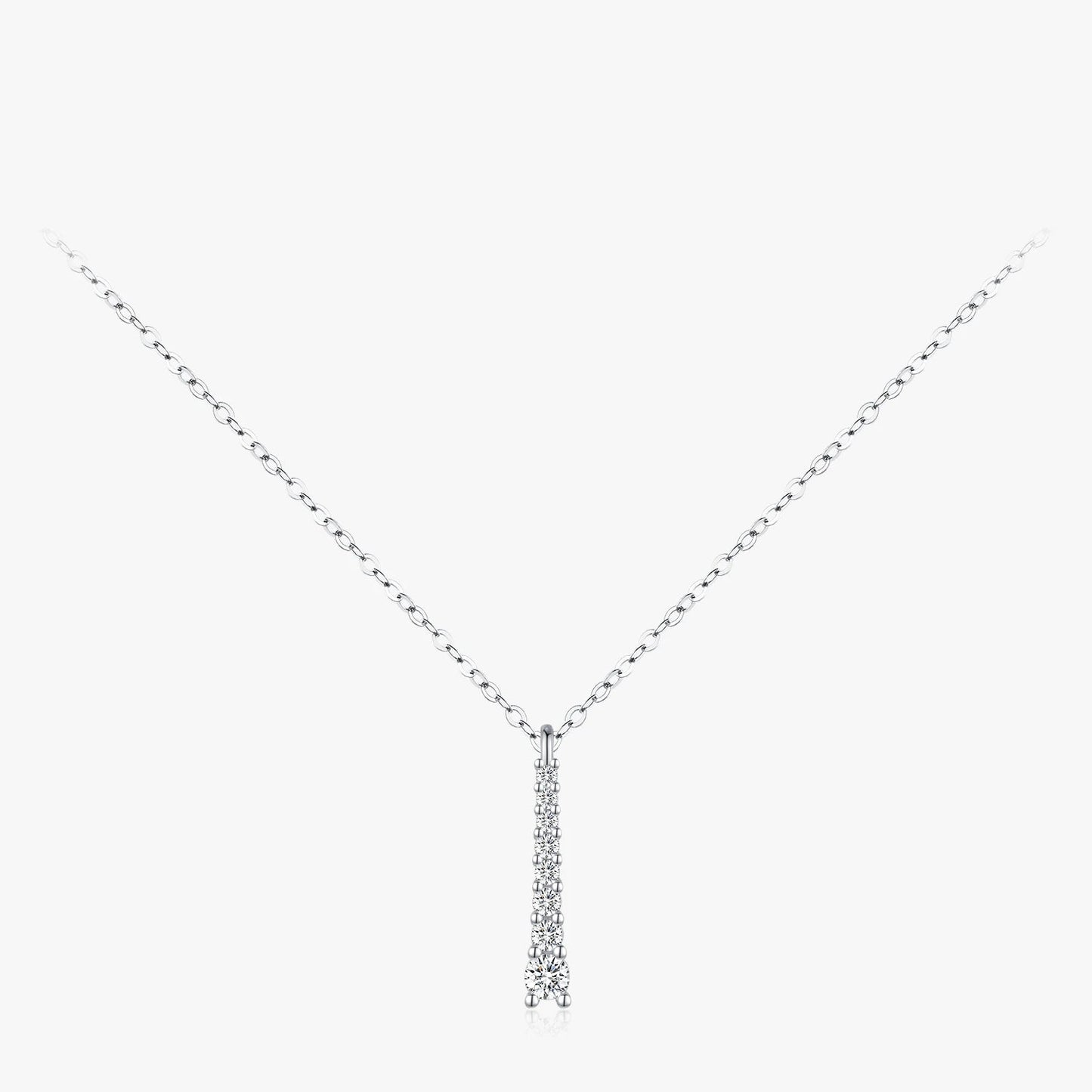 Minimalist D Color Moissanite Lab Diamond Necklace