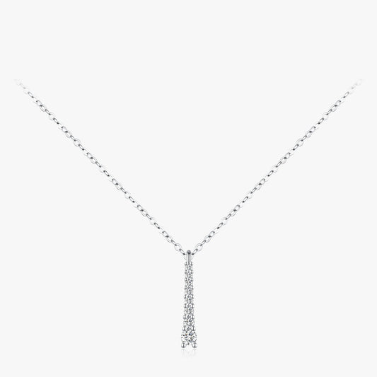 Minimalist D Color Moissanite Lab Diamond Necklace