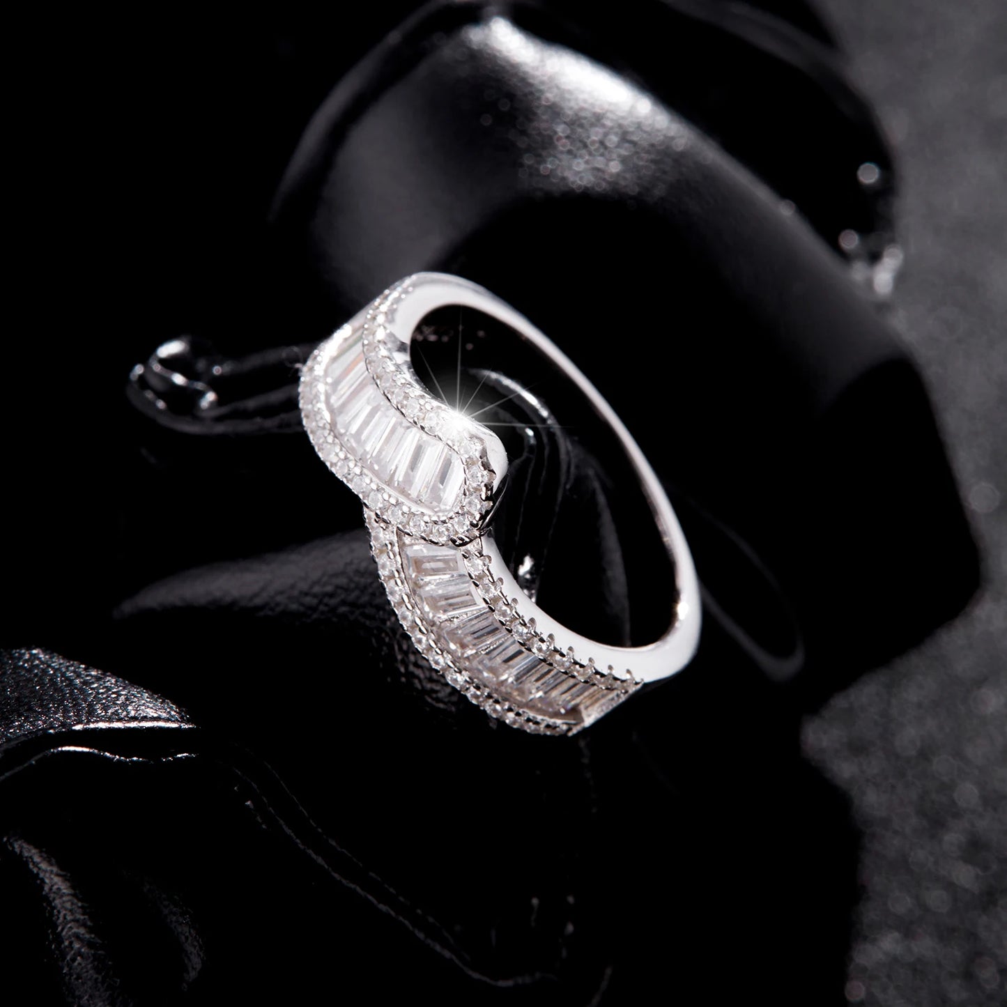 Eternity Arrow Pave Ring
