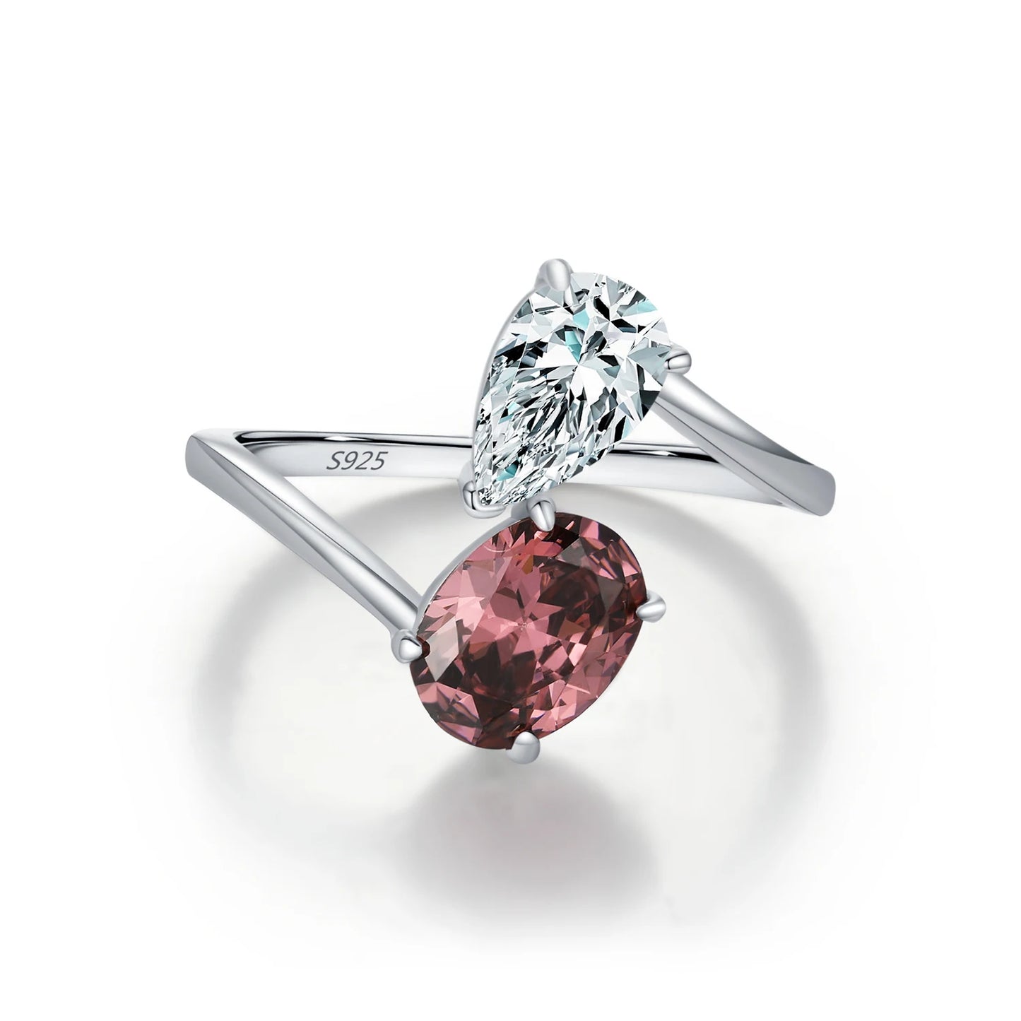 Dazzling Oval & Water Drop Ring