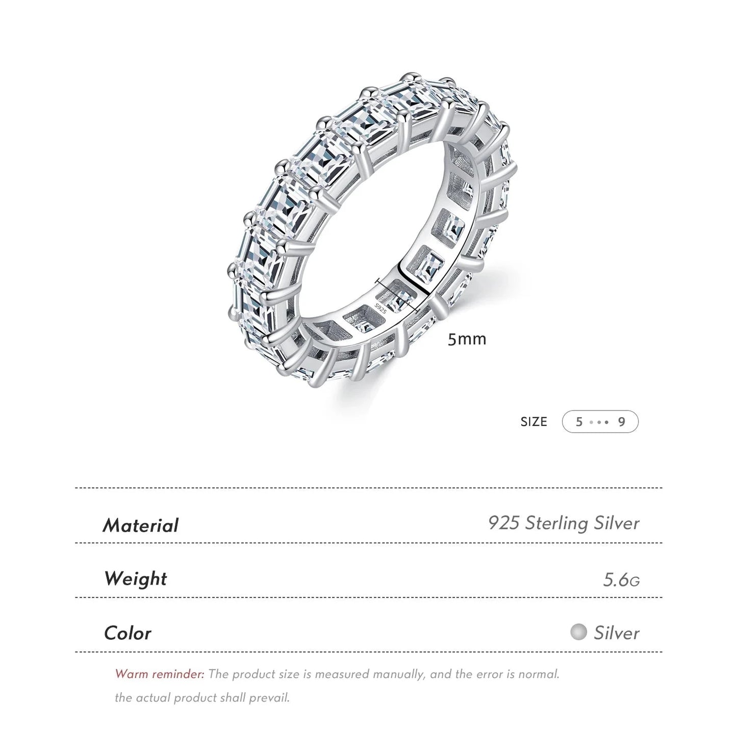 Luxury Emerald Cut Square Ring