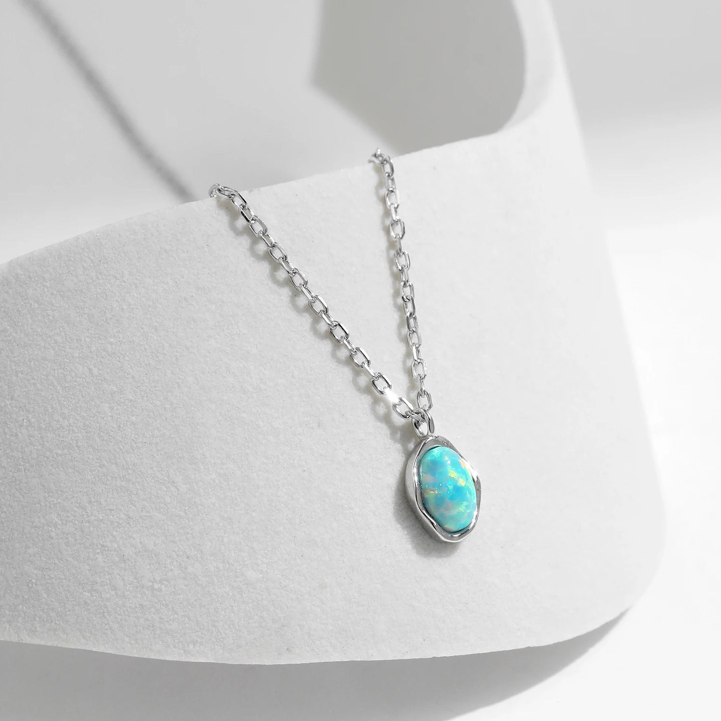 Vintage Rippled Opal Necklace