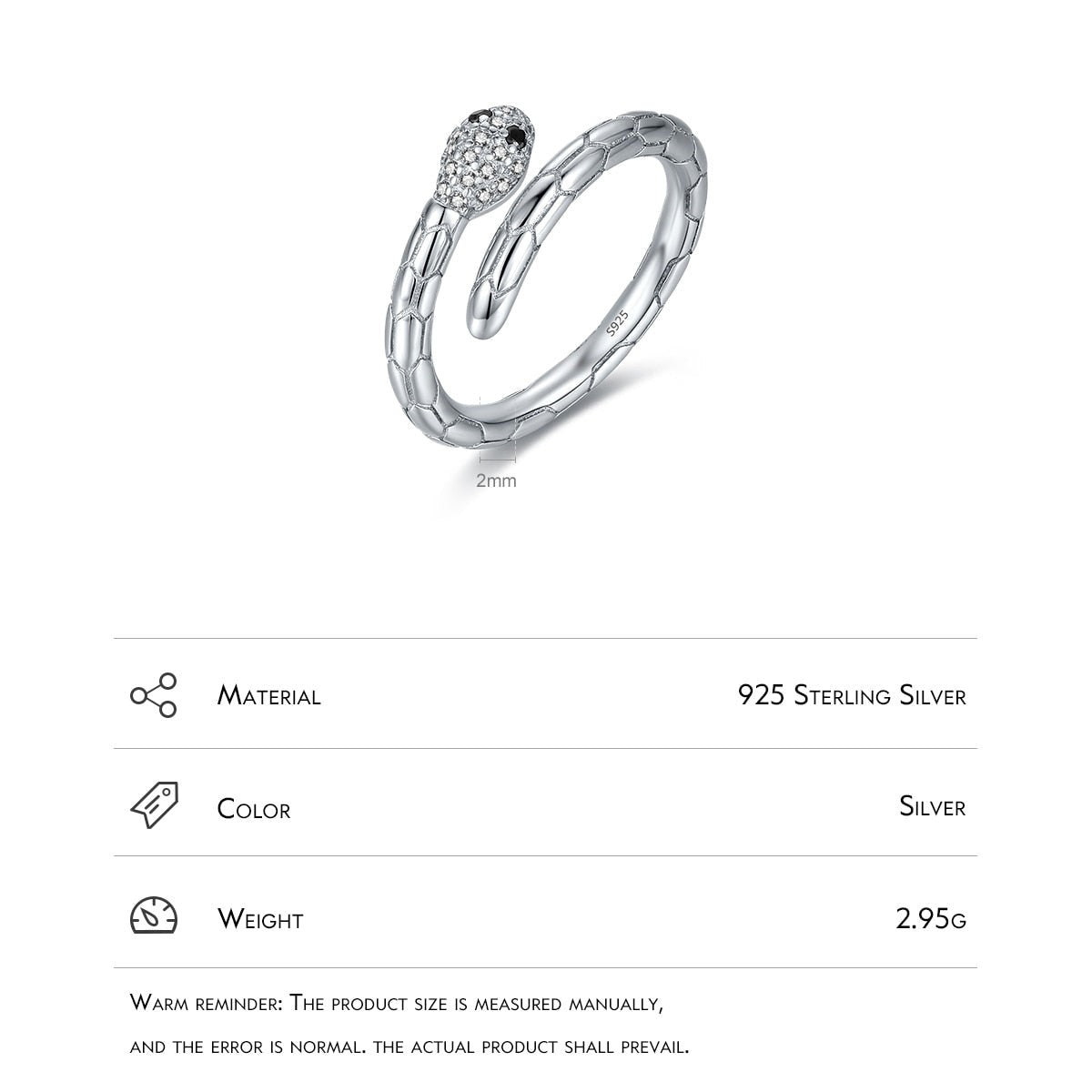 Black Eyed Snake Ring