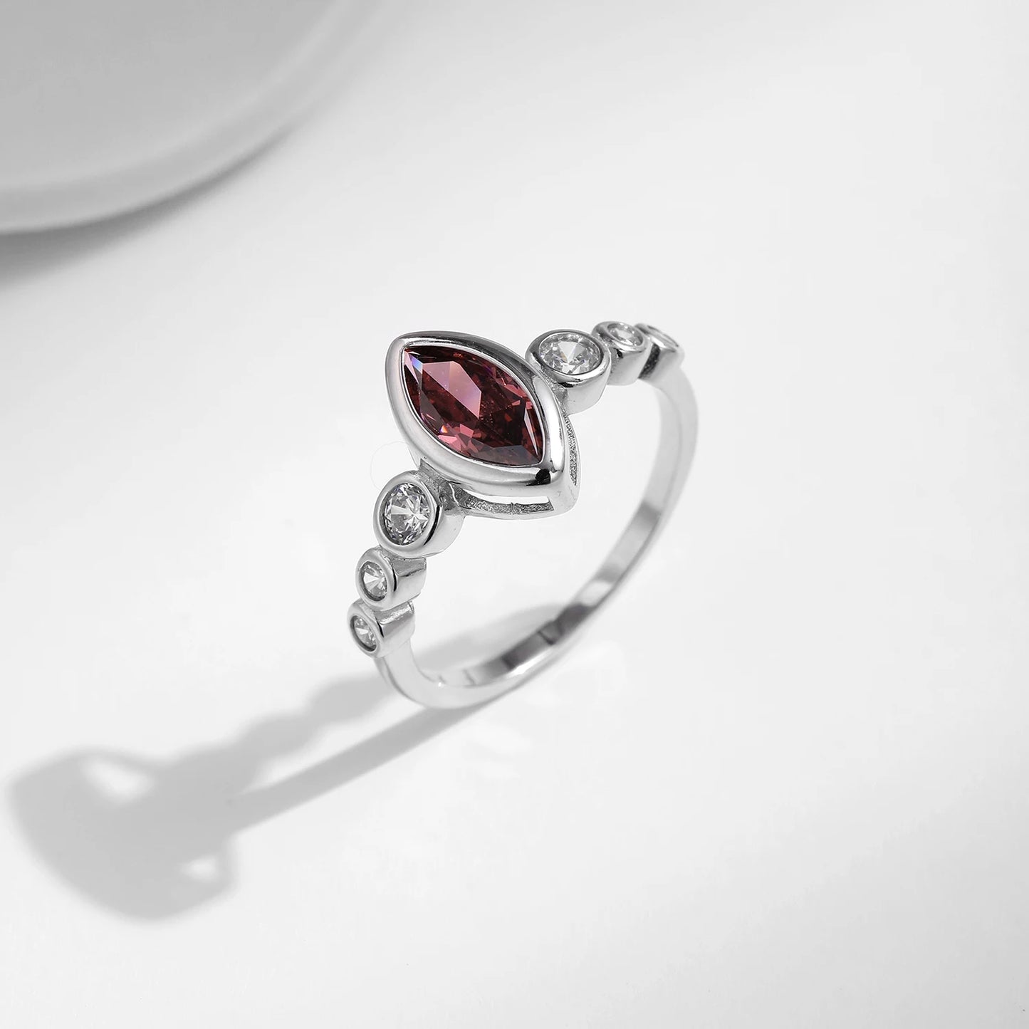 Rhombus Rhodolite Ring