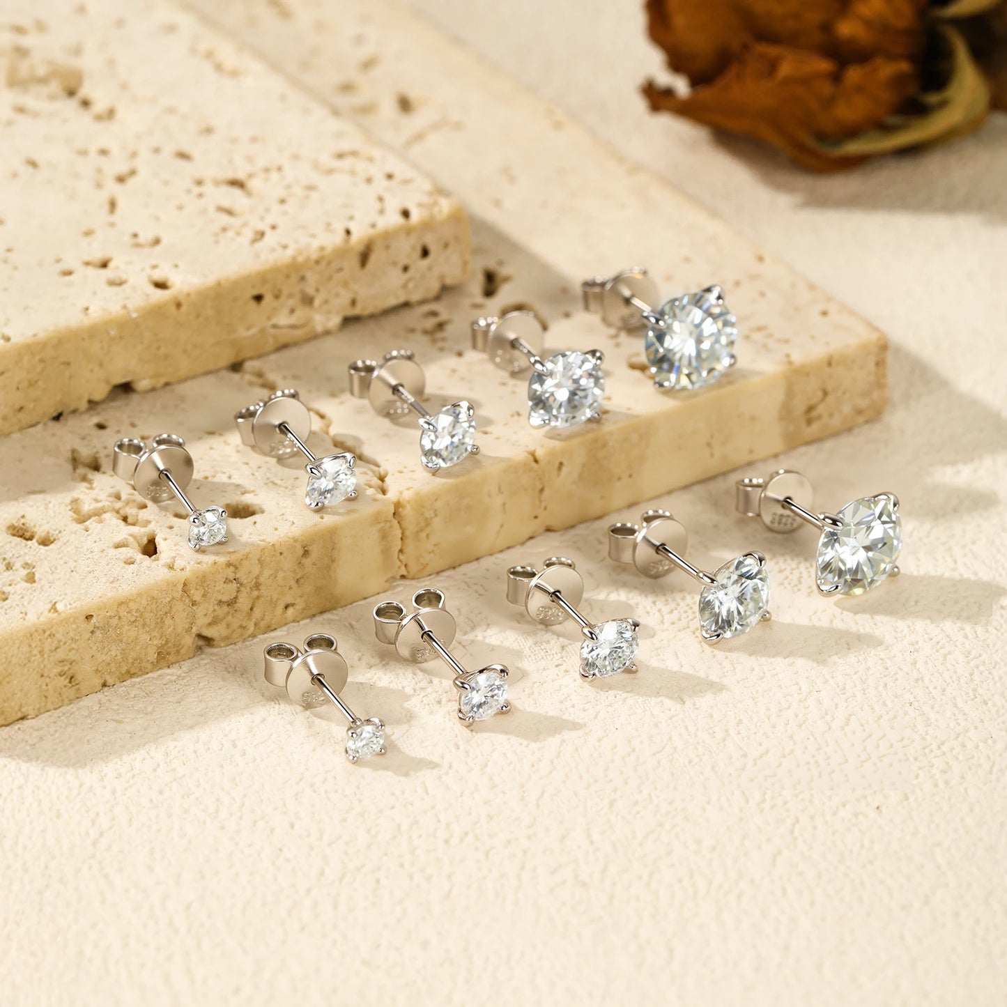5 Sizes Moissanite Earrings