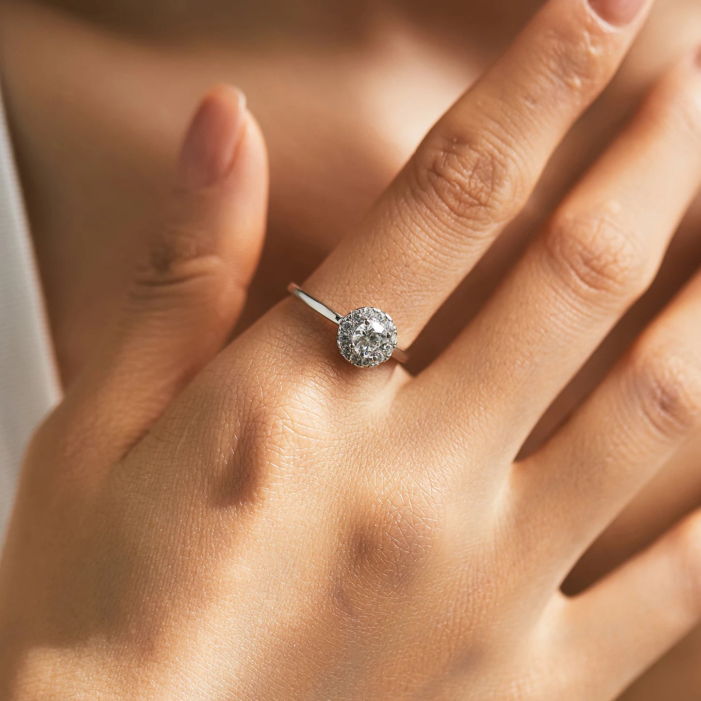 Affection Moissanite Ring (0.5CT D Color VVS1 )