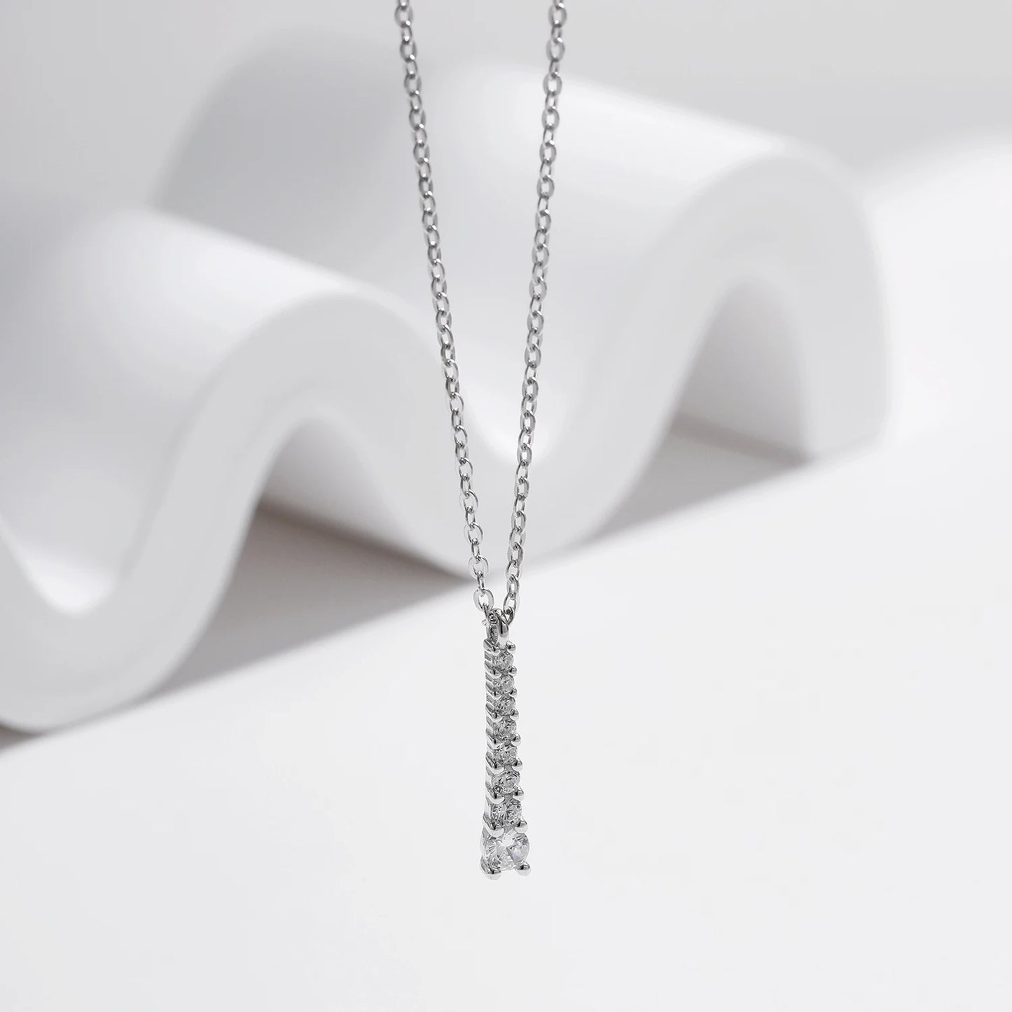 Minimalist D Color Moissanite Lab Diamond Necklace