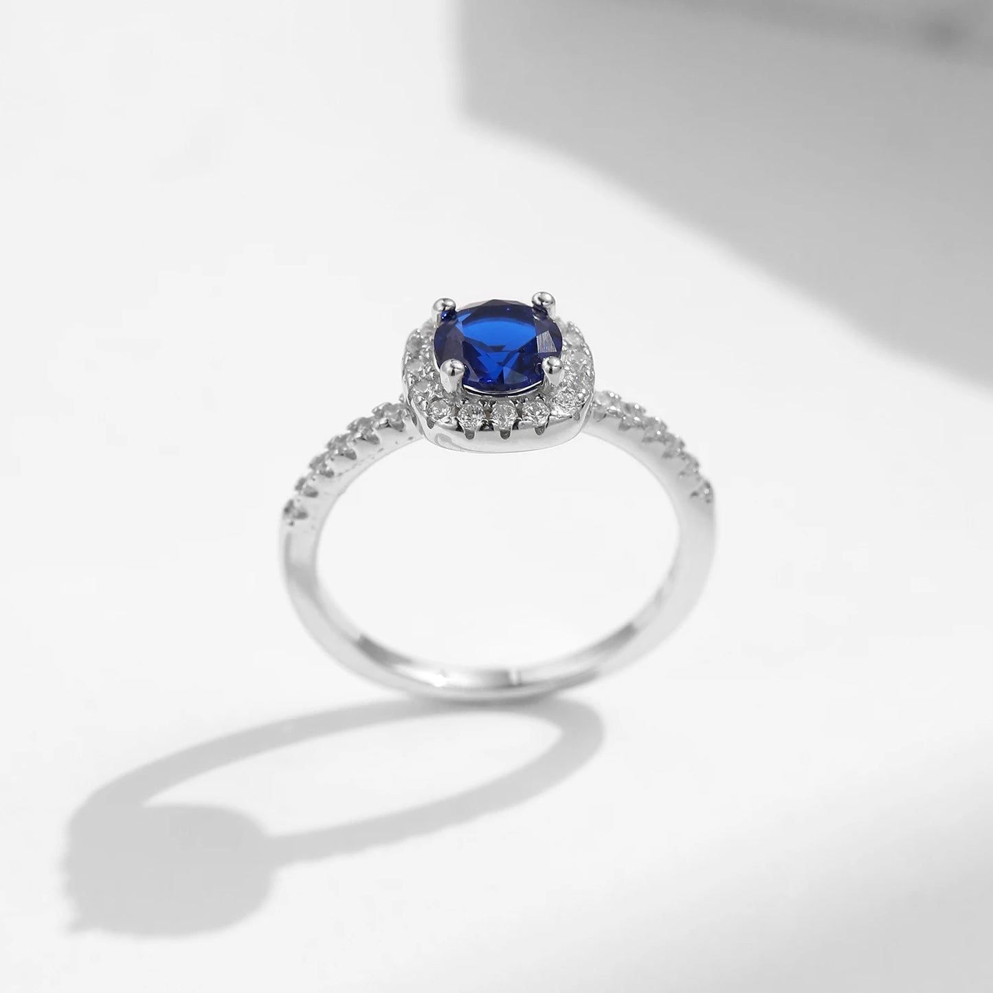 Artistic Sparkling Blue Ring