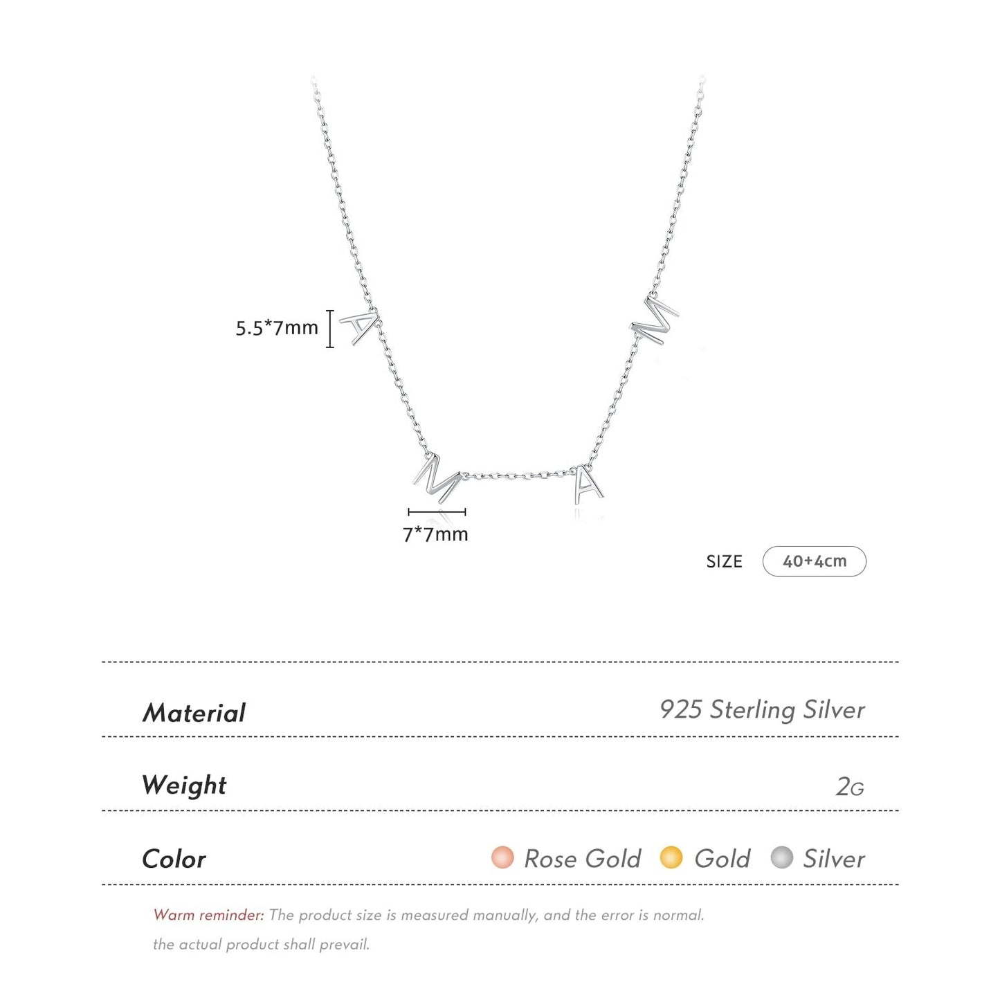 Simple MAMA Necklace